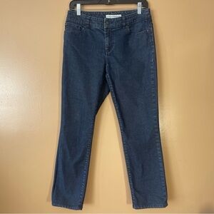 Chico’s Platinum Denim Jeans Dark Blue Size 0 Short – fits as women’s 4/6